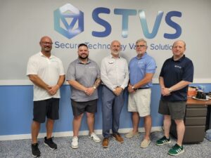 Chris Pechtold, COO; Jamie Turco, CEO; Mark Odell, Charlotte County Economic Development; Troy Harding, Director of Sales and Training; and Scott Factor, CAO.