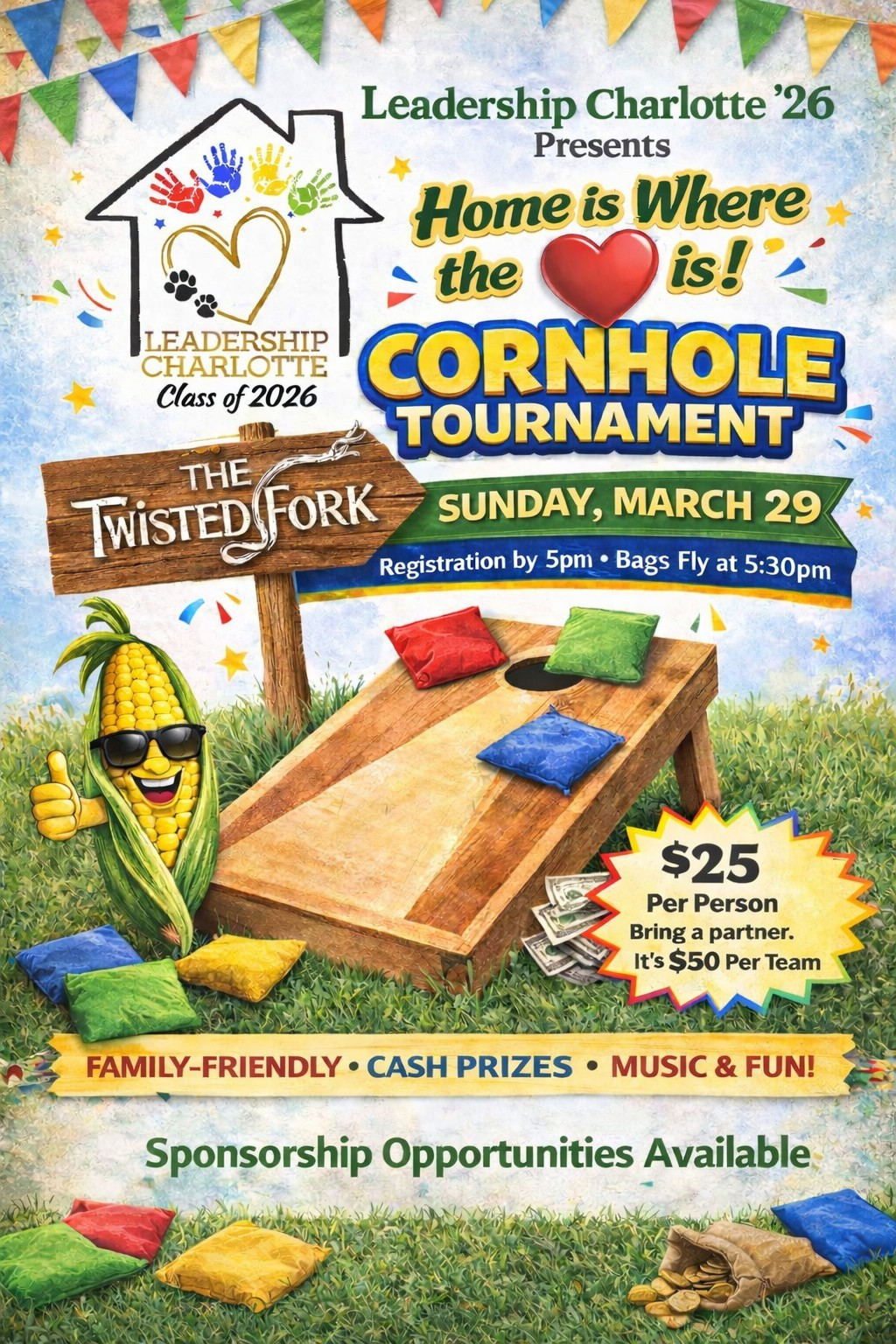 3/29/2026 - Leadership Charlotte '26 - Home is Where the Heart Is ! - Cornhole Tournament!