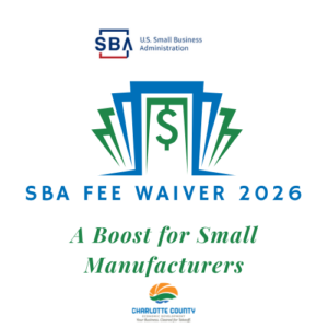 SBA small manufacturer loan fee waiver 2026