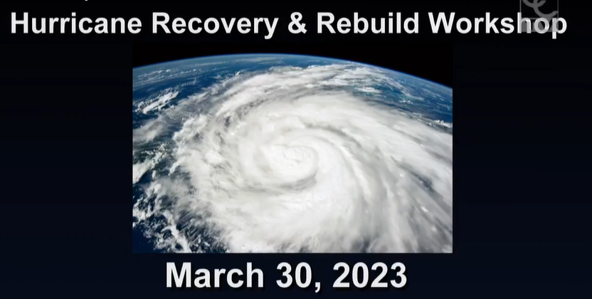 Hurricane Recovery and Rebuild Workshop